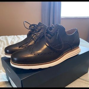 Cole Haan Black Leather Oxford Dress Shoes